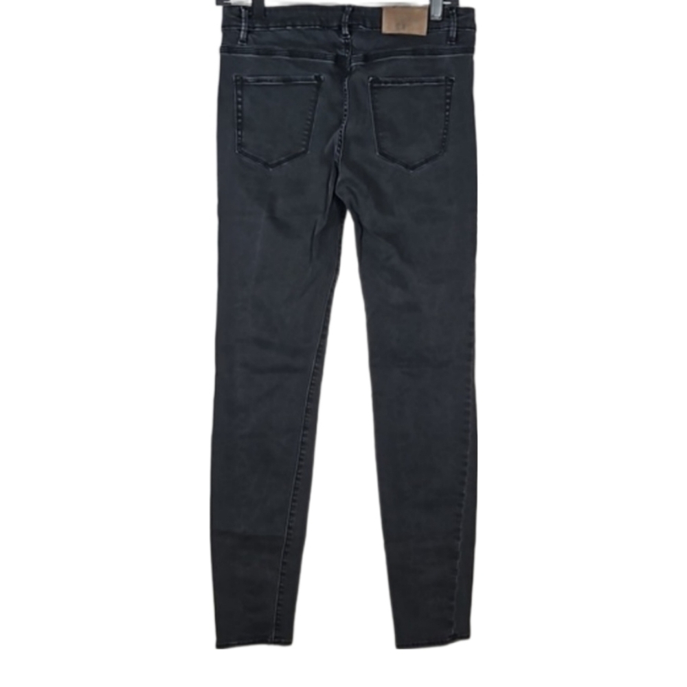 H&M Dark Gray Denim Jeans Skinny Stone Washed Stretch Cotton Grey Jean 29" Waist - Picture 3 of 8